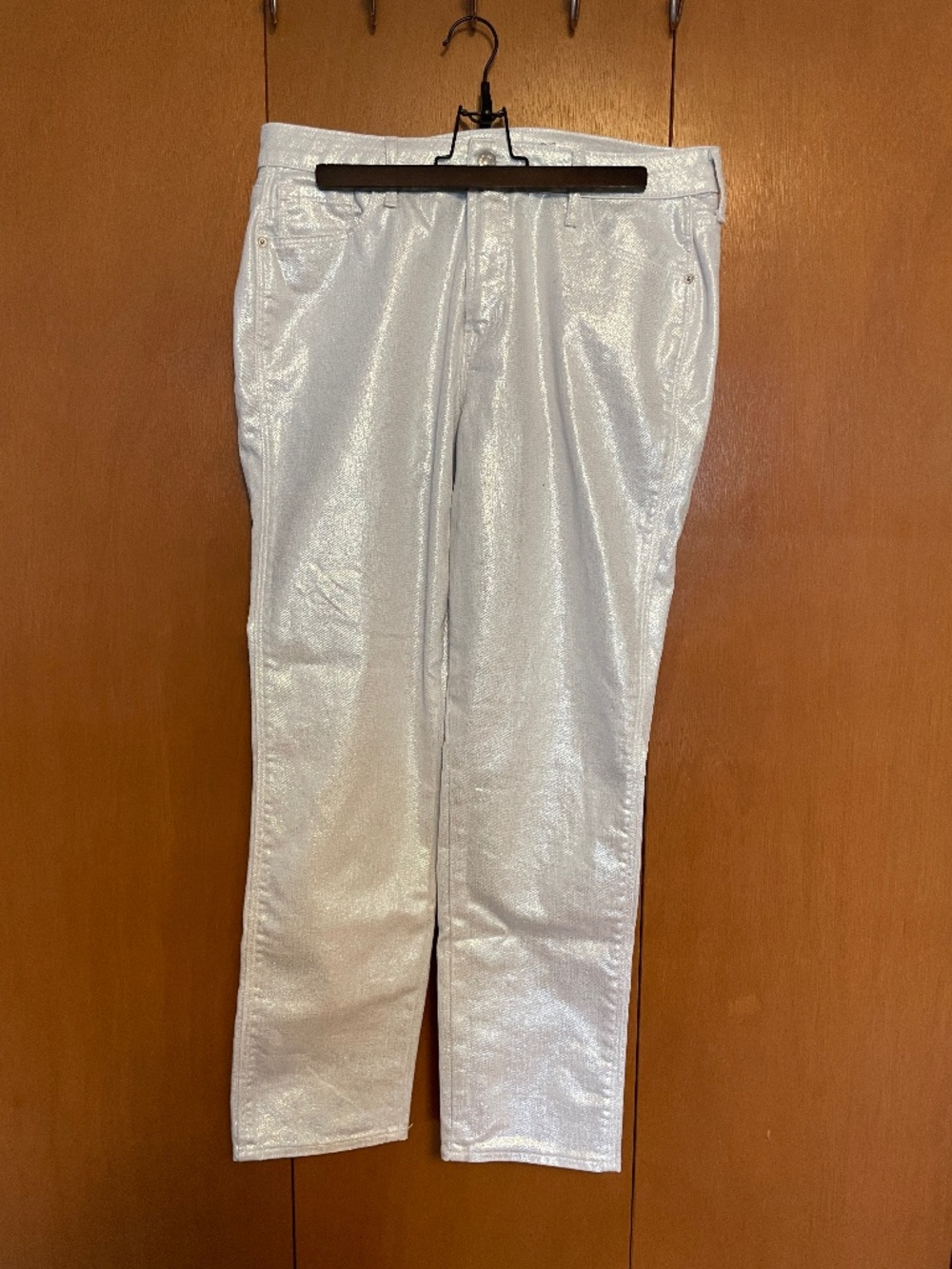 Old Navy Metalic Silver Jeans size 12